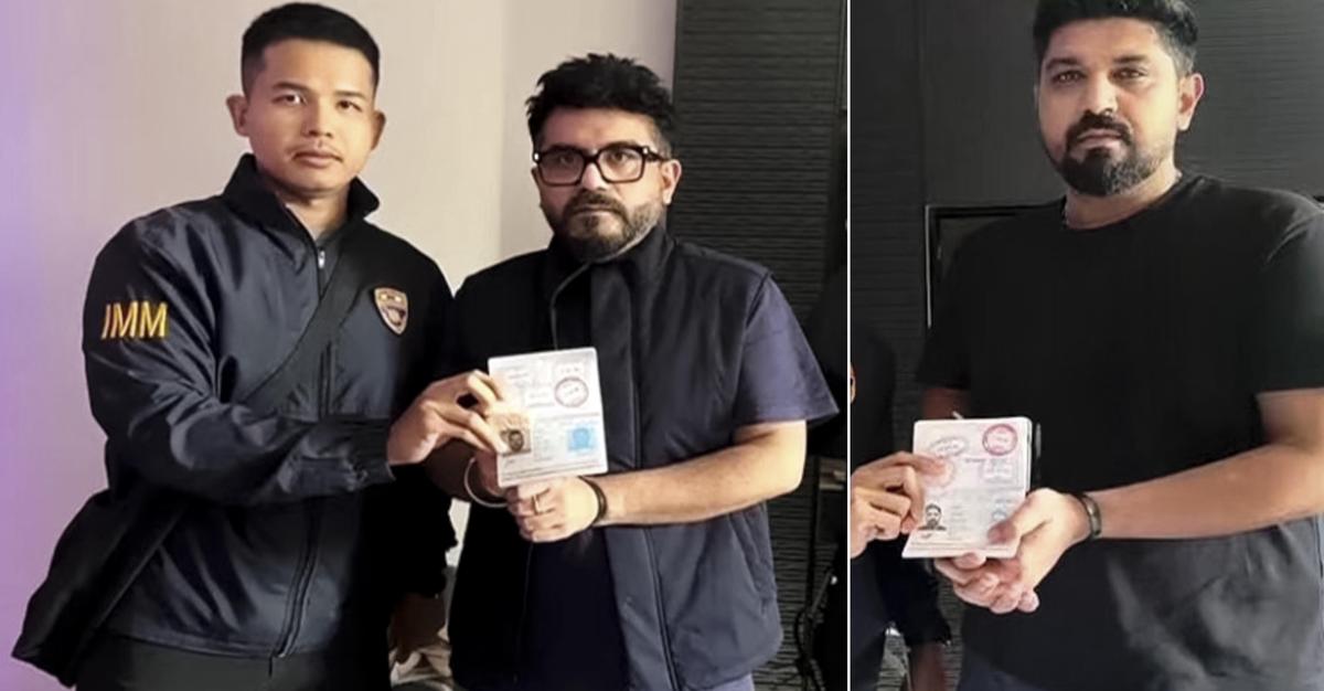 A Thai policeman with Gaurav Luthra and Saurabh Luthra (right) who fled to Thailand after the fire at their Goa nightclub. A Thai policeman with Gaurav Luthra and Saurabh Luthra (right) who fled to Thailand after the fire at their Goa nightclub.