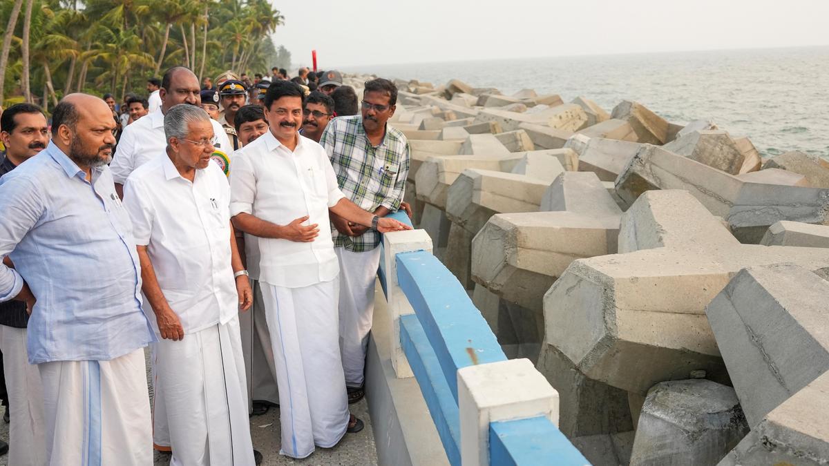 First phase of tetrapod seawall construction completed in Chellanam