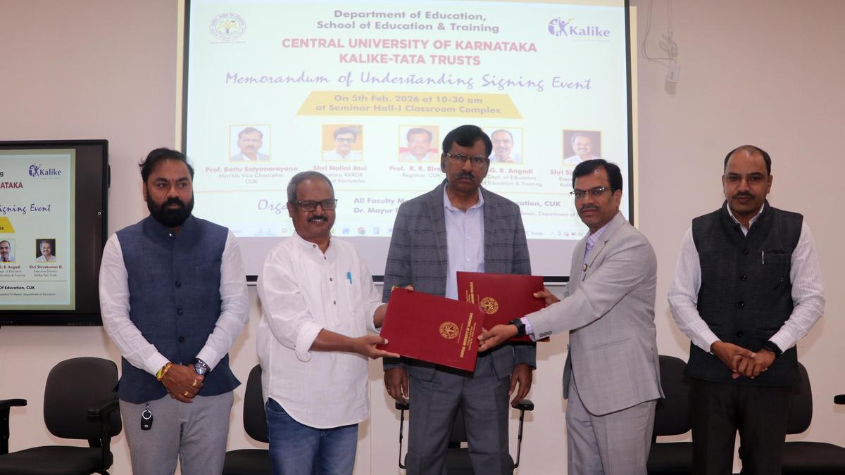 Central University of Karnataka signs MoU with Kalike-Tata Trust to strengthen early childhood education through village libraries