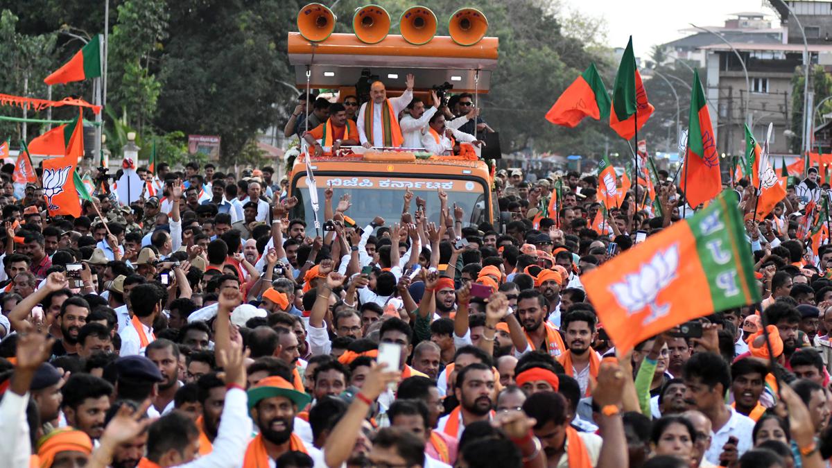 Hundreds of BJP workers attend Amit Shah’s roadshow in Mangaluru - The ...