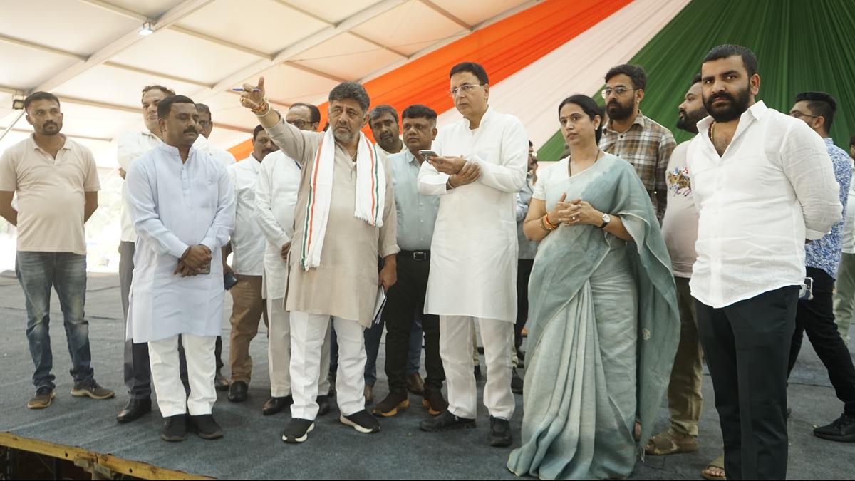 Deputy CM inspects preparations for Belagavi Congress session centenary celebrations