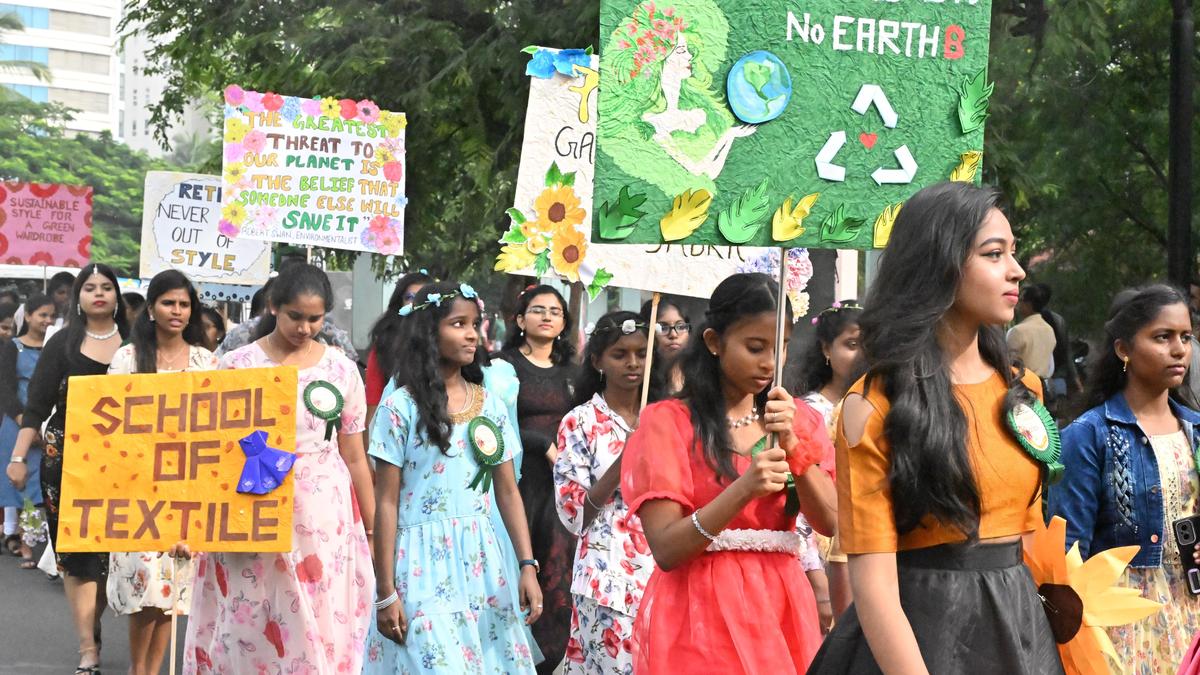 Walkathon held to promote sustainable textiles at Coimbatore Vizha