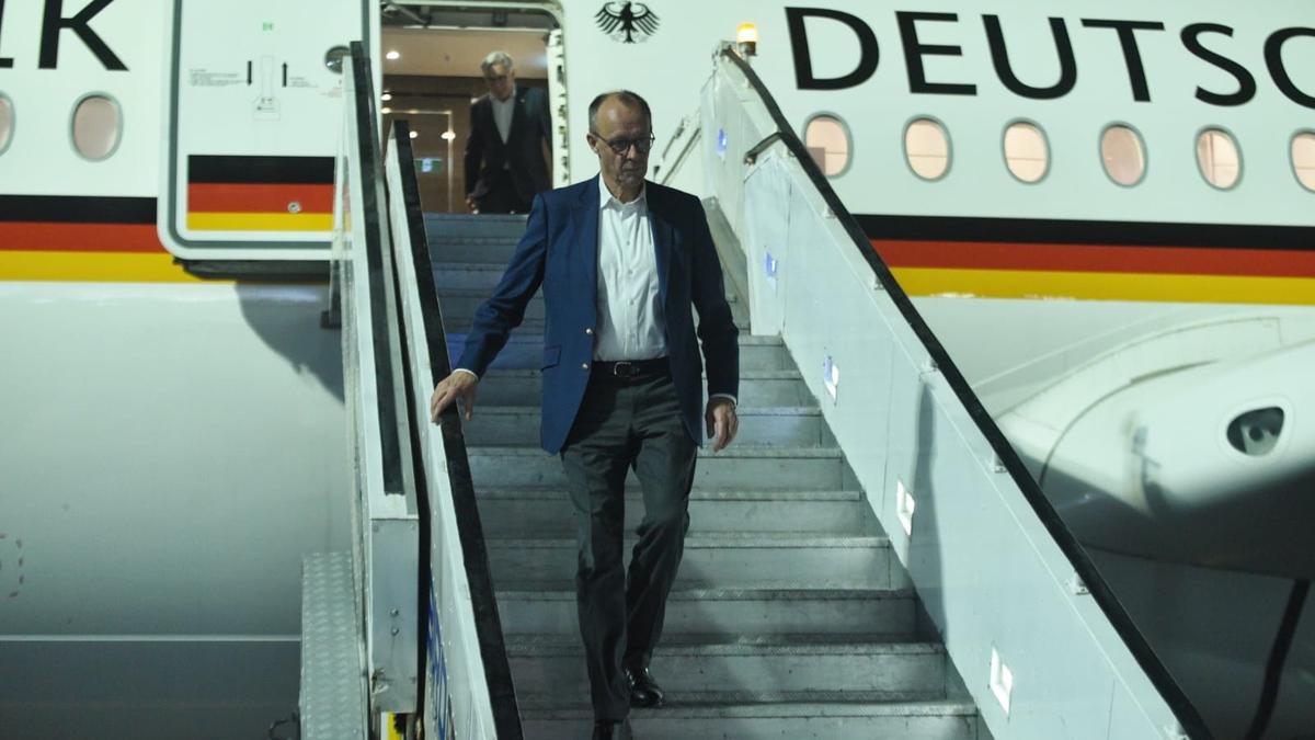 German Chancellor Friedrich Merz arrives in Ahmedabad, on his first official visit to India
