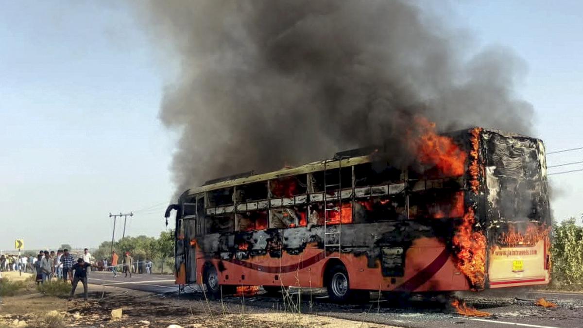 20 passengers burnt alive, 16 injured as bus catches fire in Jaisalmer; PM announces ex-gratia