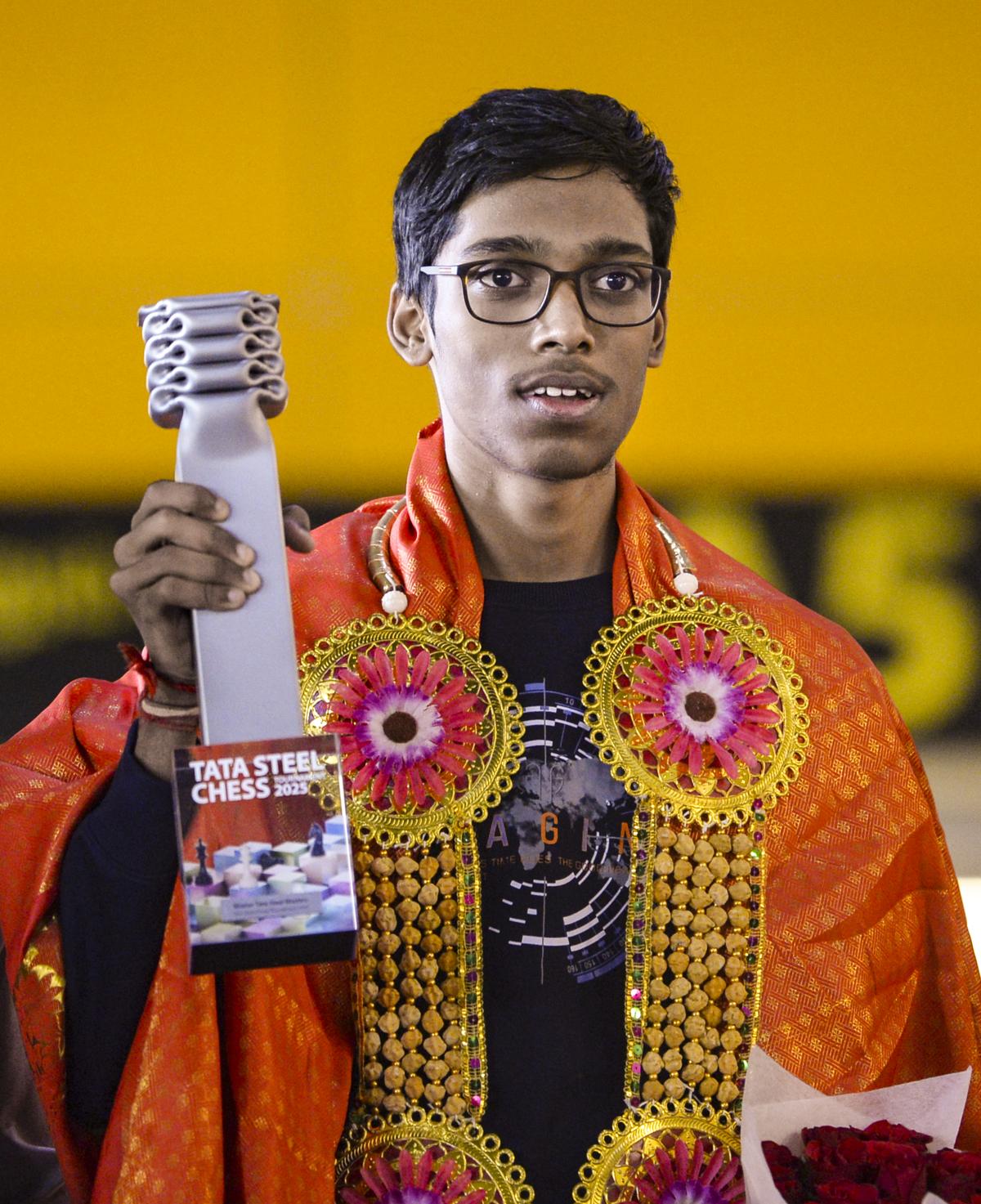 Praggnanandhaa celebrates Tamil Nadu chess final