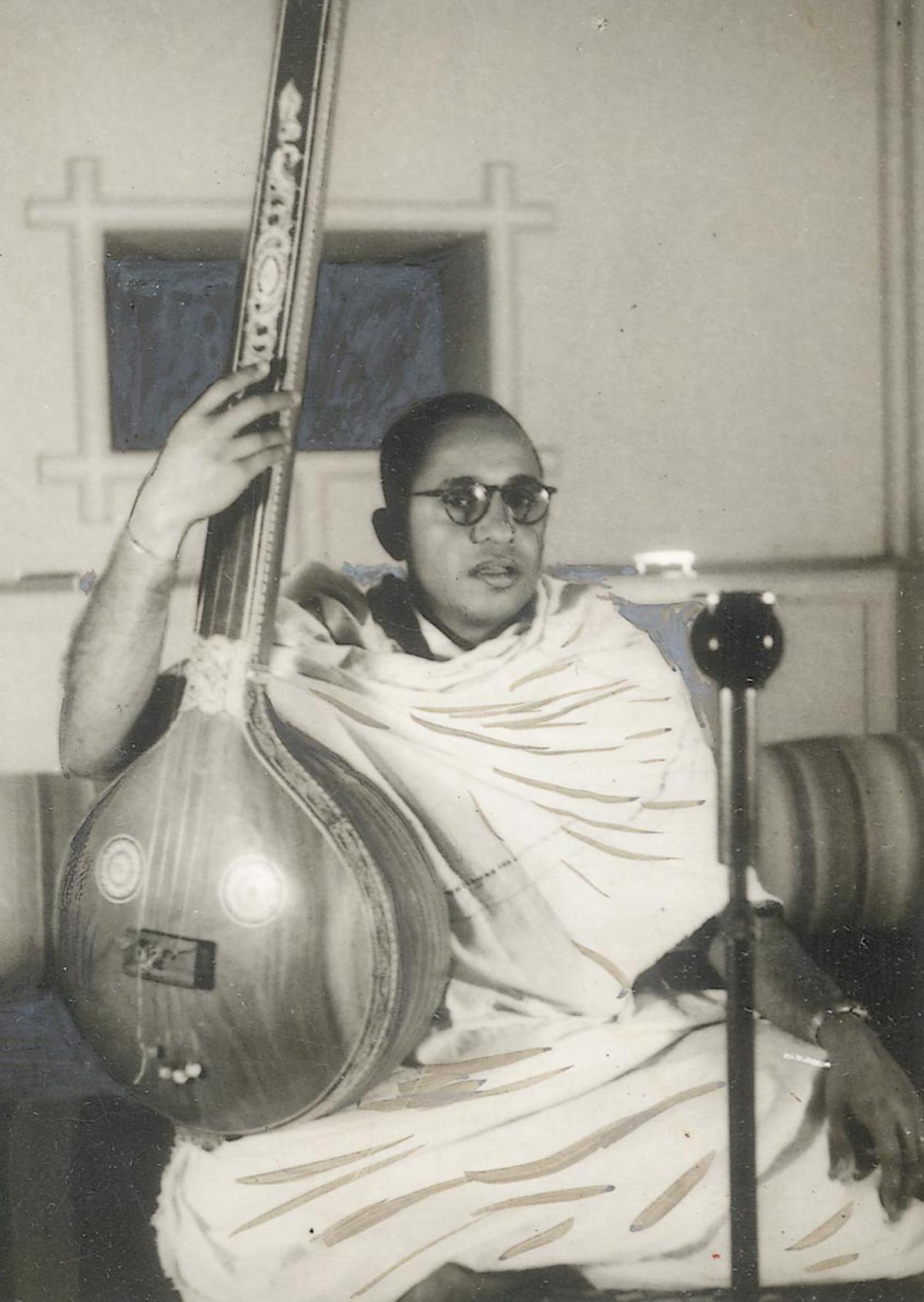 The young Semmangudi Srinivasa Iyer. A file photo of 1939. 