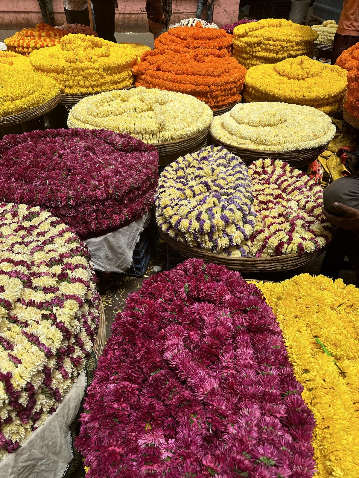 Bengaluru’s KR Market for flowers.