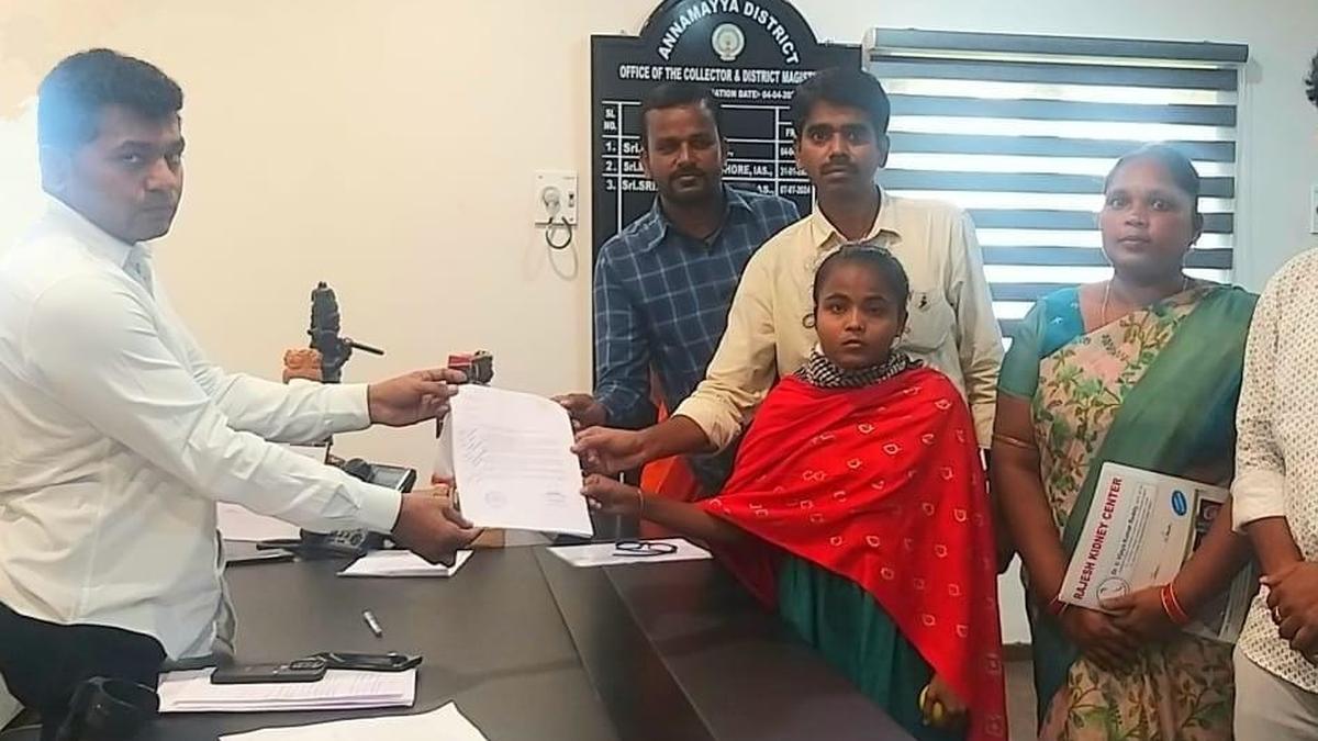 Annamayya Collector provides ₹1 lakh aid to Class 10 student suffering from kidney failure