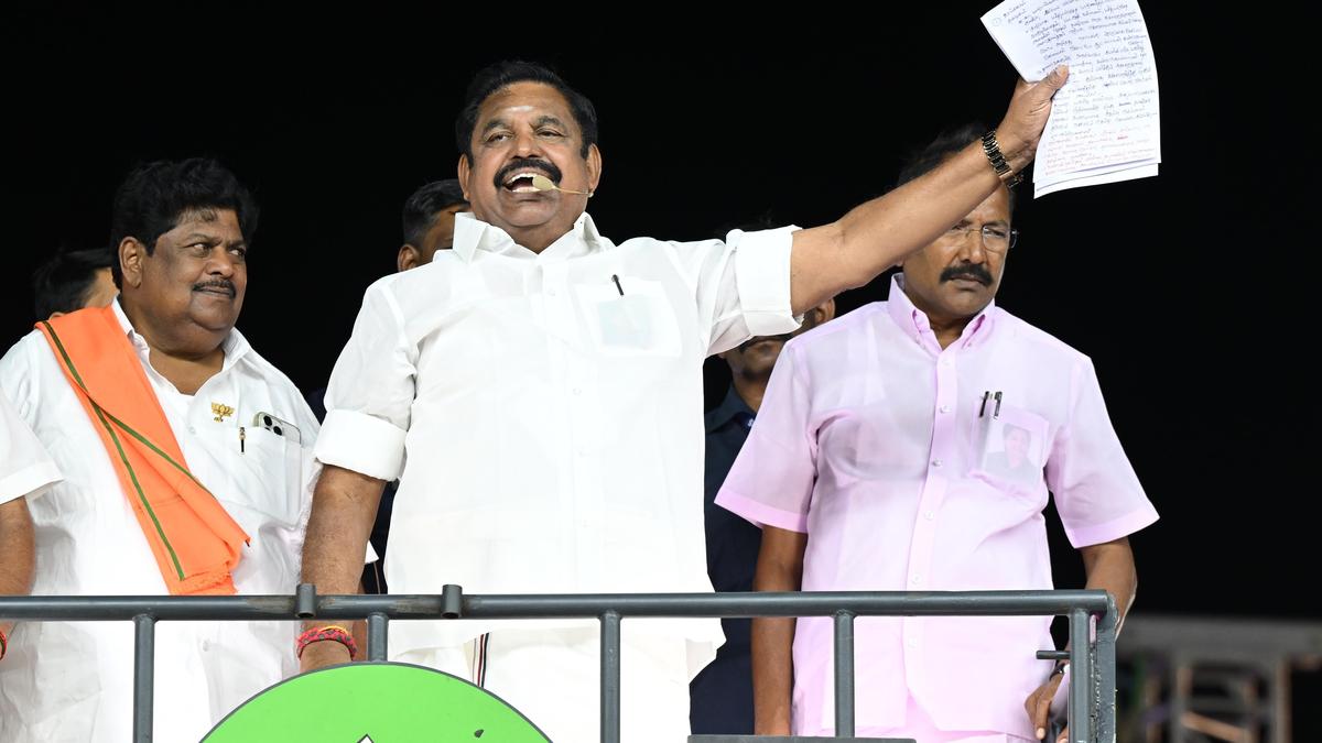Edappadi K. Palaniswami to resume his State-wide tour from Gobichettipalayam on November 30