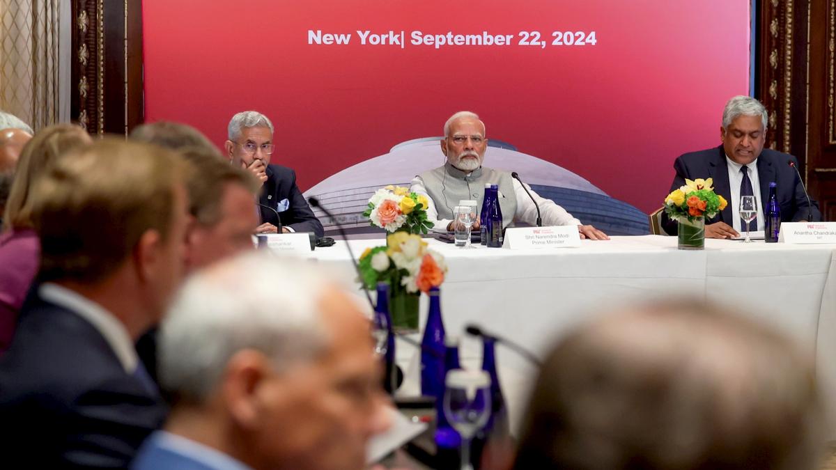 PM Modi hosts roundtable with tech CEOs to boost India-US collaboration in AI, Quantum Computing