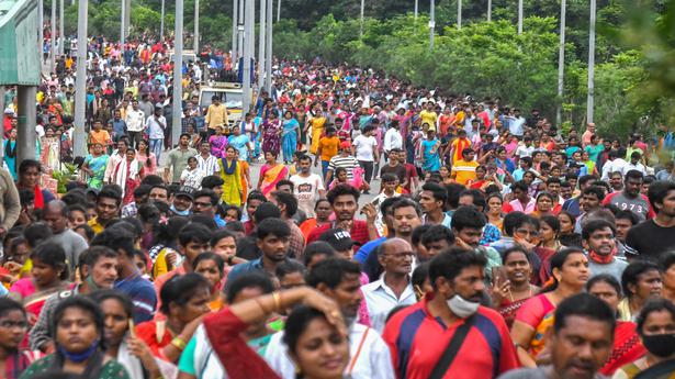 Several thousands of devotees take part in ‘Giri Pradakshina’ in Visakhapatnam