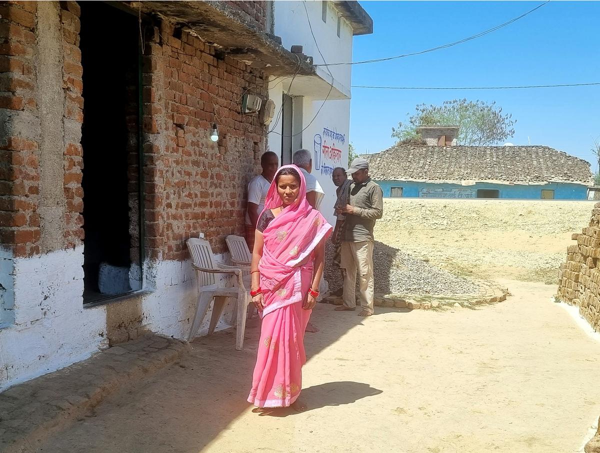 Geeta Ahirwar, who stood for the post of sarpanch in Paraswara village but lost. Geeta Ahirwar, who stood for the post of sarpanch in Paraswara village but lost.