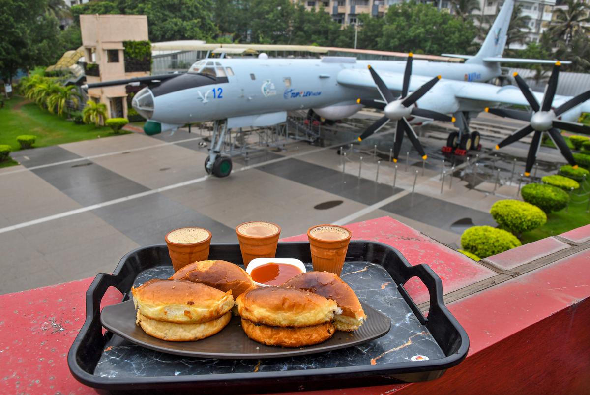 Tea being served in a kulhad (earthen cup) at the newly opened branch of Chai Sutta Bar at Beach Road in Visakhapatnam.  