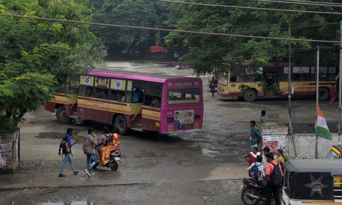 Commuters face hardships due to flooding in bus termini in Chennai