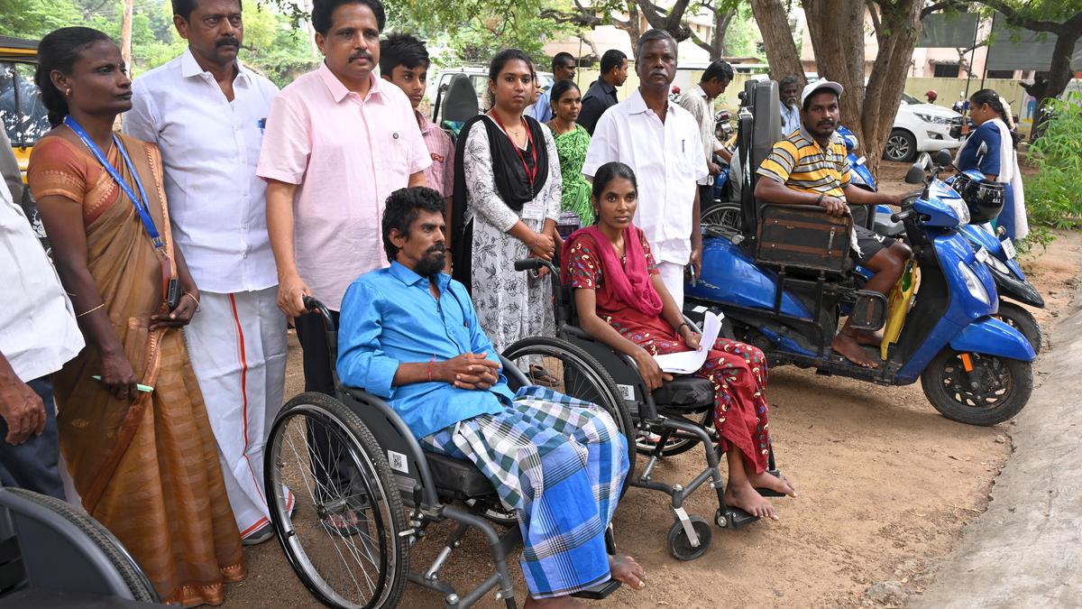 MP distributes welfare aid to differently abled persons