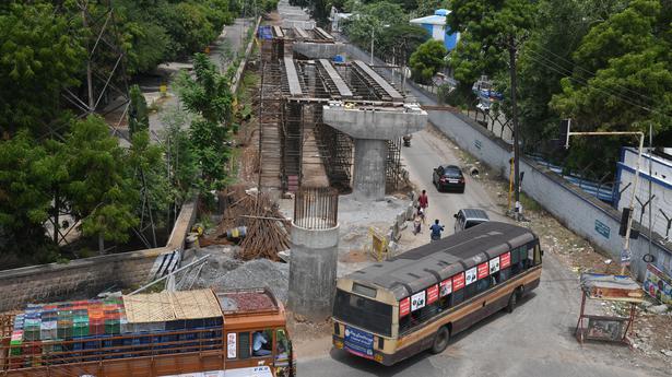 Residents irked over inactivity in construction of grade separator on Theni Road