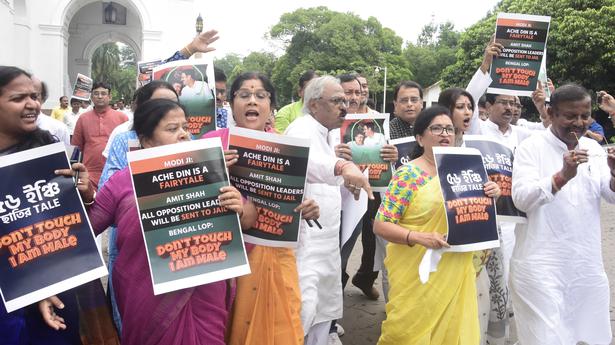 Poster wars between Trinamool, BJP in West Bengal Assembly