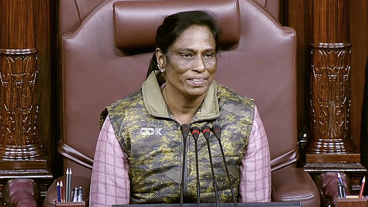 P.T. Usha briefly chairs Rajya Sabha amid thumping by members