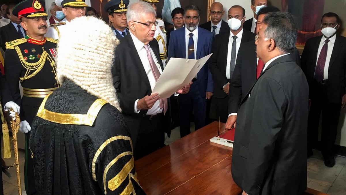 Sri Lanka's newly elected President Ranil Wickremesinghe sworn in The