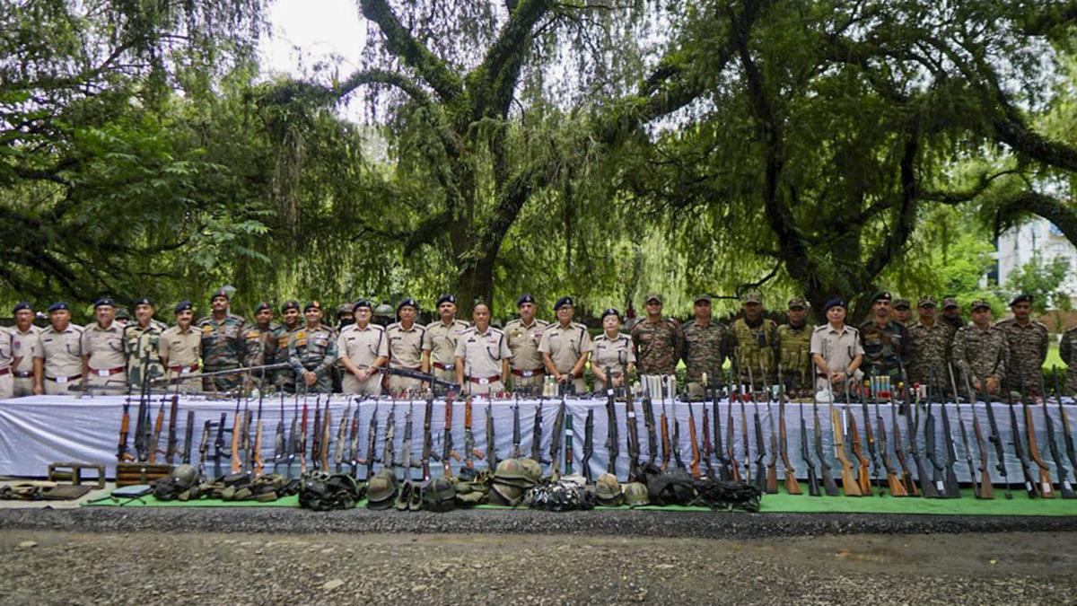 90 firearms, 728 ammunition, explosives seized from 5 districts of Manipur’s Imphal Valley