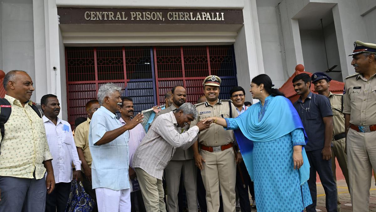 213 inmates from 13 prisons across Telangana released from Cherlapalli Central Jail