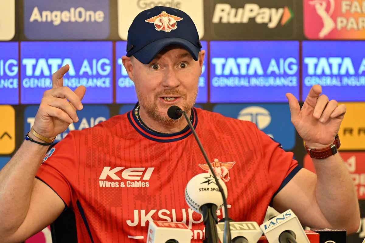 Lance Klusener assistant coach of LSG during a press conference ahead of the Indian Premier League (IPL) Twenty20 cricket match against Punjab Kings at the Ekana Stadium in Lucknow on May 22, 2026.