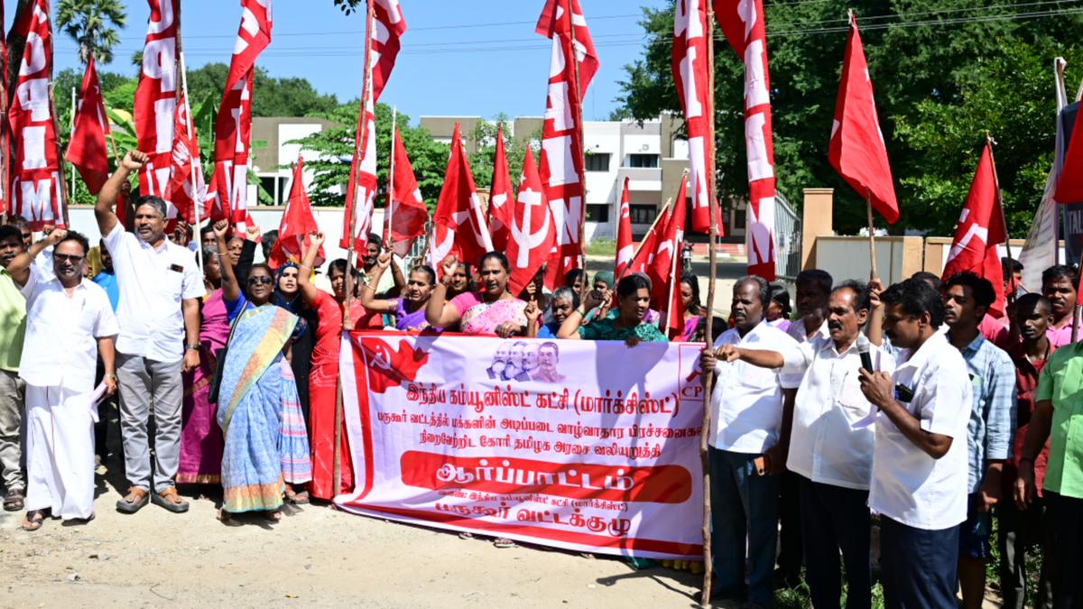CPM stages protests over a raft of demands in Bargur
