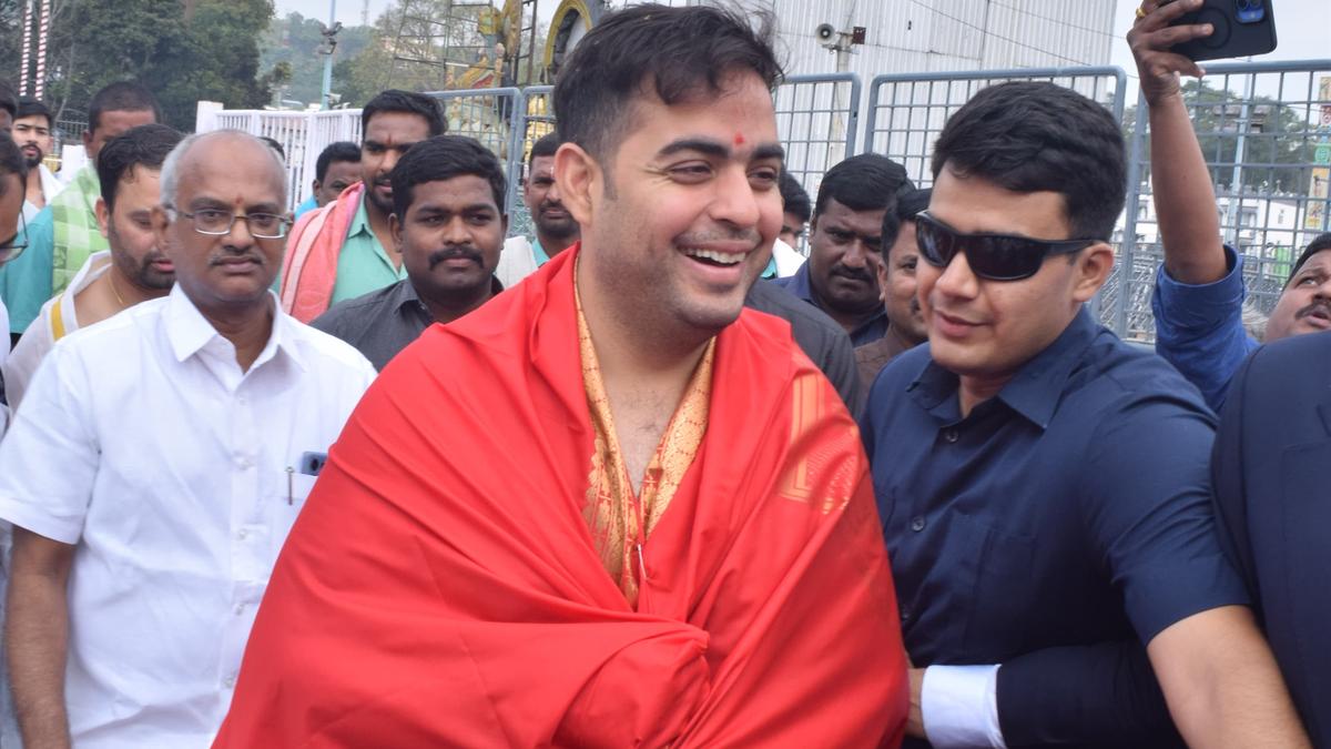 Akash Ambani prays at Lord Venkateswara temple in Tirumala