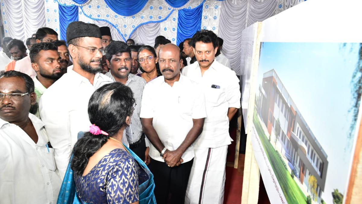 Minister lays foundation for new maternity block at the government hospital in Manapparai