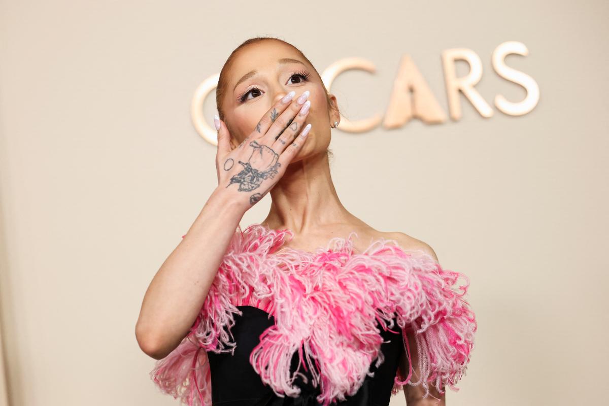 Best Actress in a Supporting Role nominee Ariana Grande attends the Academy of Motion Picture Arts and Sciences reception for the nominees of the 97th Oscars in Los Angeles, U.S., February 25, 2025.