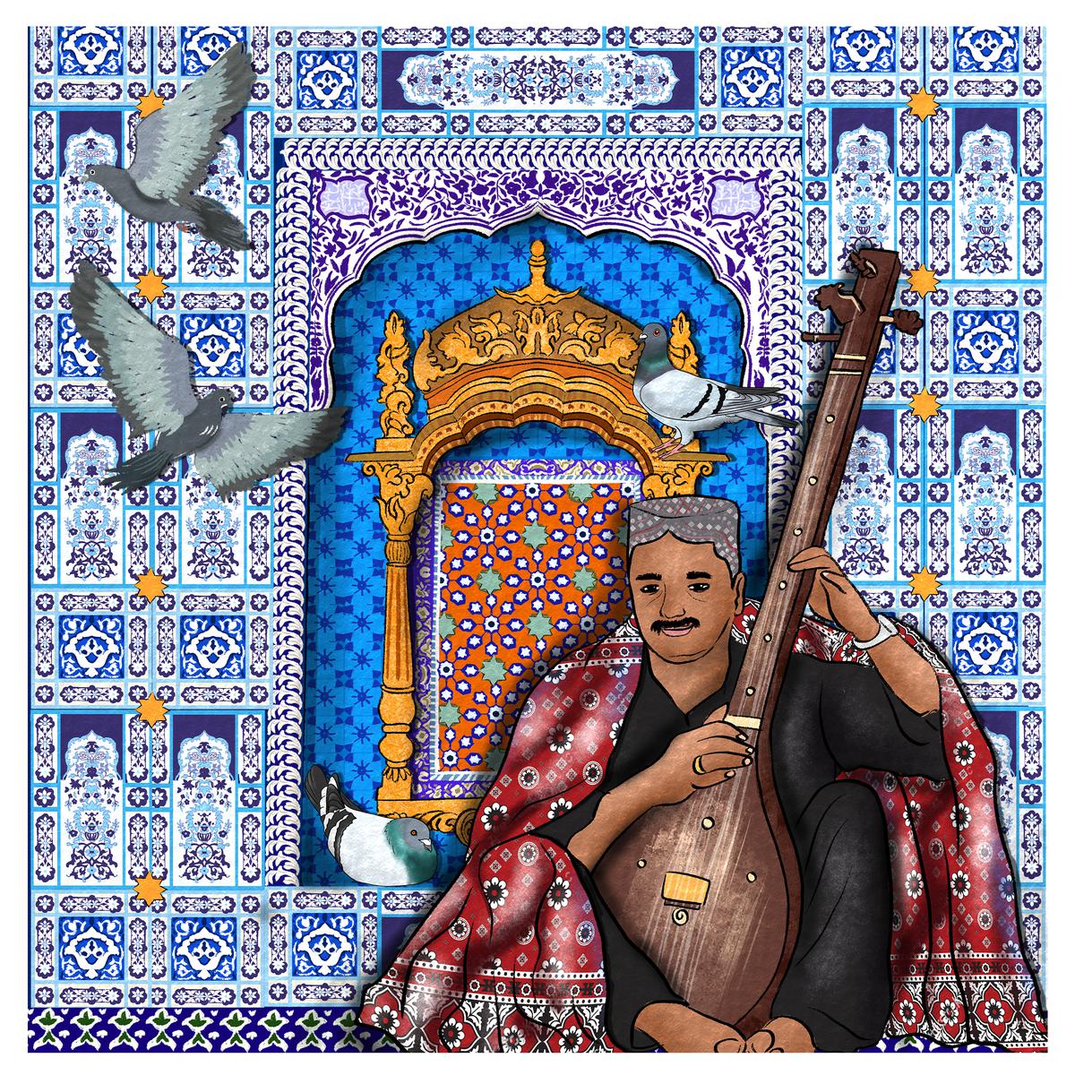 Ajrakh inspired chapter cover for Sindh