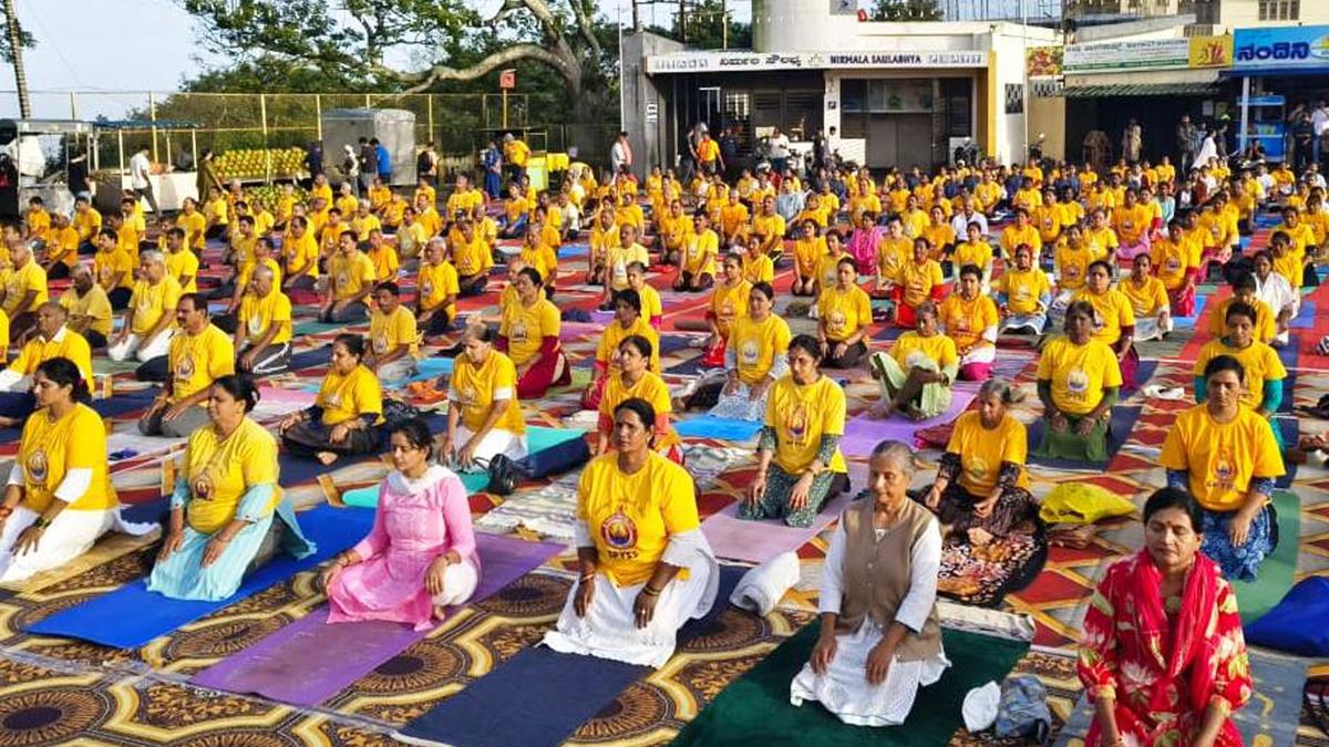Dasara: Yoga Trek, Durga Namaskara held atop Chamundi Hills