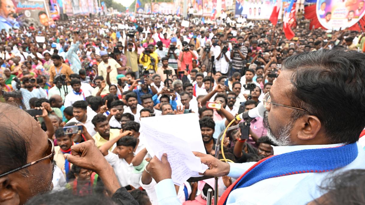 Tungsten mining project will not happen without T.N. government’s nod: Thirumavalavan