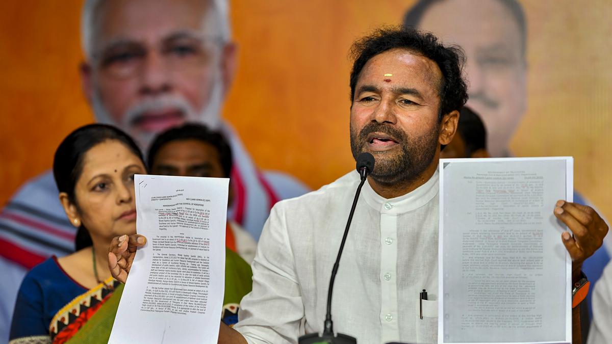 BJP opposes auction of govt. lands in Telangana, calls it “anti-people”