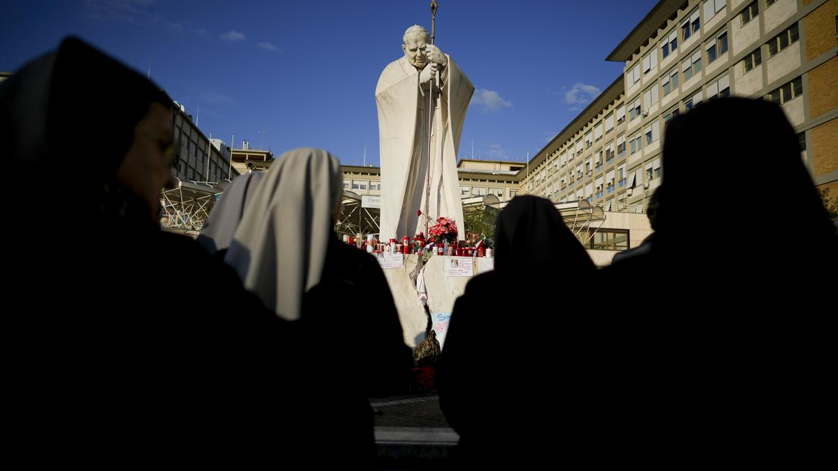 Vatican secretary of state visits Pope, says he’s sharing all sick people’s suffering