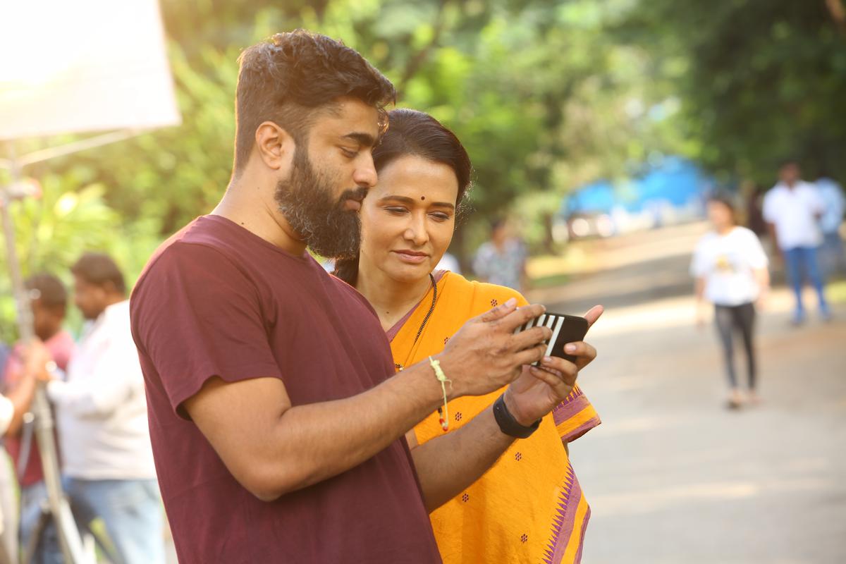 Shree Karthick and Amala Akkineni on the sets of ‘Kanam’/’Oke Oka Jeevitham’