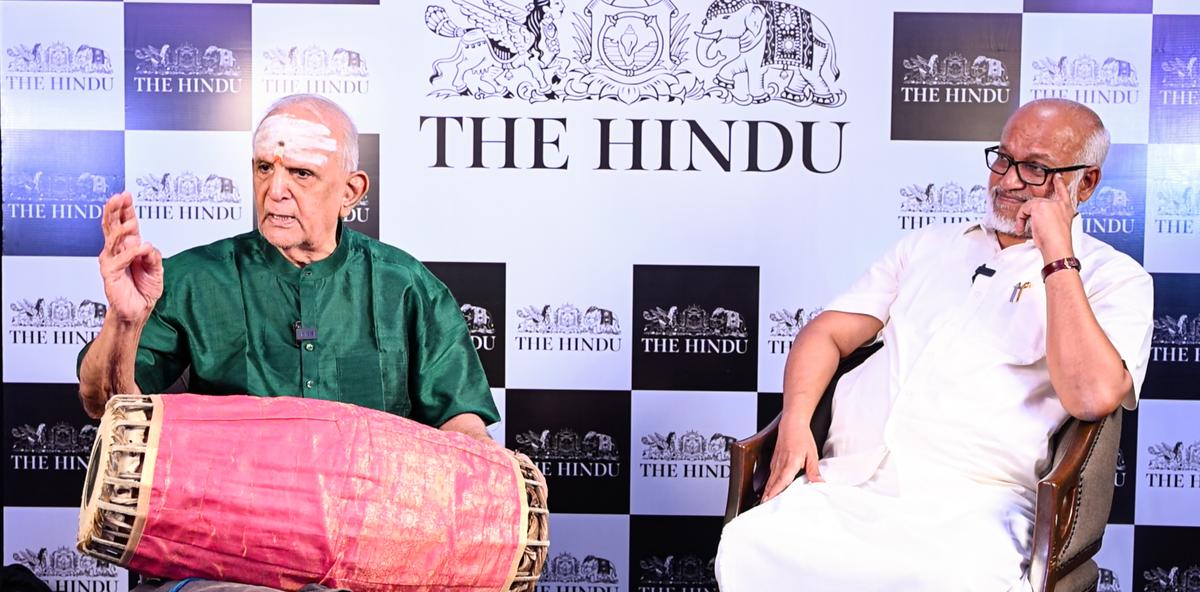 CPI(M) general secretary M.A. Baby in conversation with Mridangam maestro Umayalpuram Sivaraman at The Hindu office on July 13, 2025. CPI(M) general secretary M.A. Baby in conversation with Mridangam maestro Umayalpuram Sivaraman at The Hindu office on July 13, 2025.