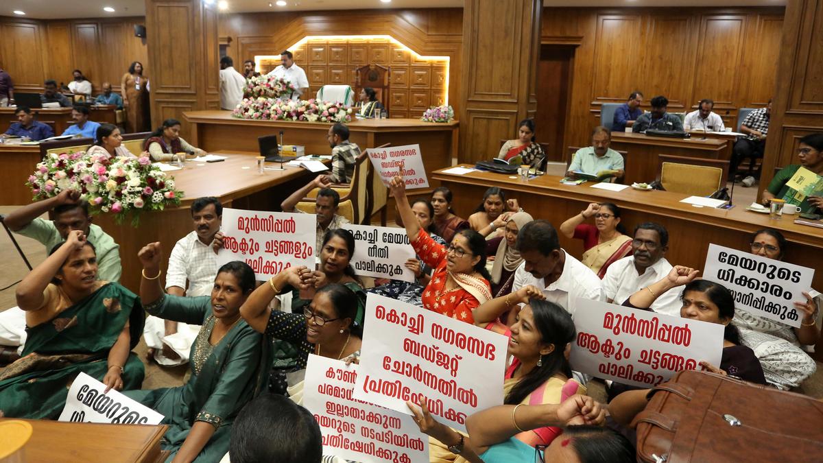 Kochi Corporation&rsquo;s ₹132-crore surplus Budget presented amid Opposition uproar