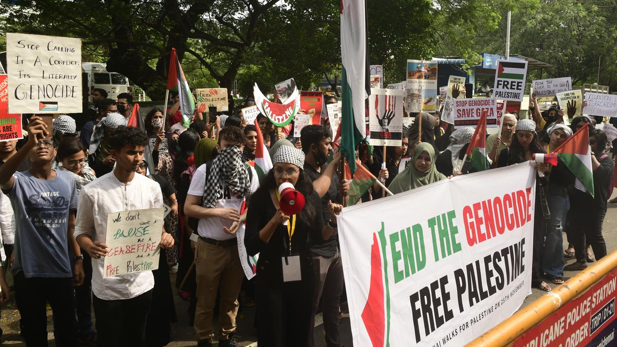 Pro-Palestine demonstration held in Chennai