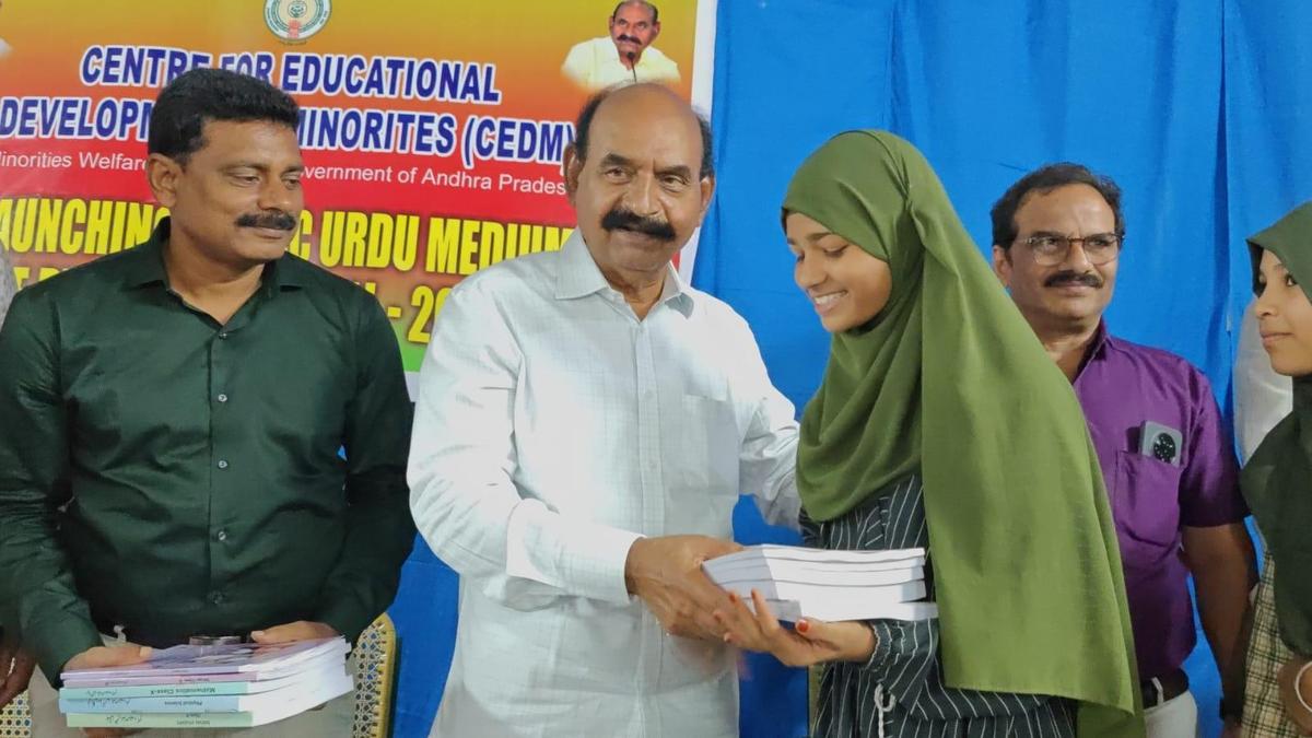 Minority Welfare Minister Farooq releases Class X study material for Urdu medium schools in Andhra Pradesh