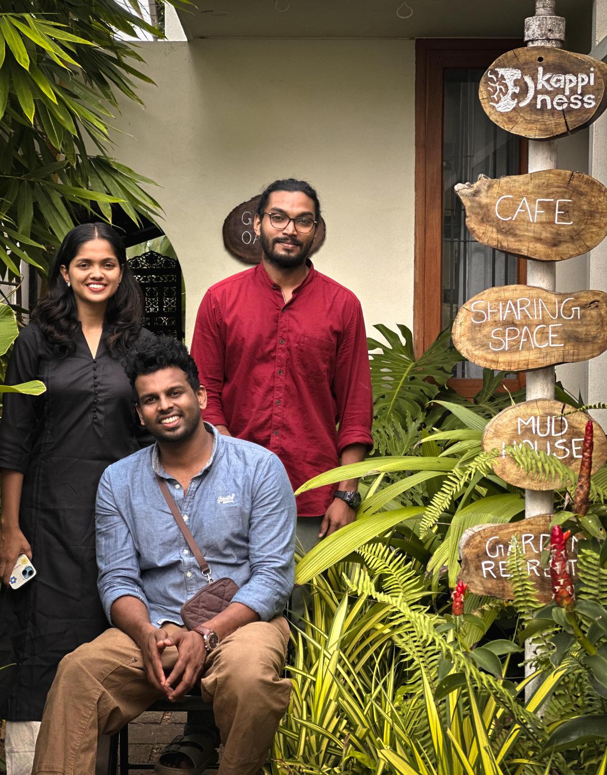 Founders of Kappiness (from left) Sneha Padayan, Prabin PB and Jickson Punnoose Founders of Kappiness (from left) Sneha Padayan, Prabin PB and Jickson Punnoose