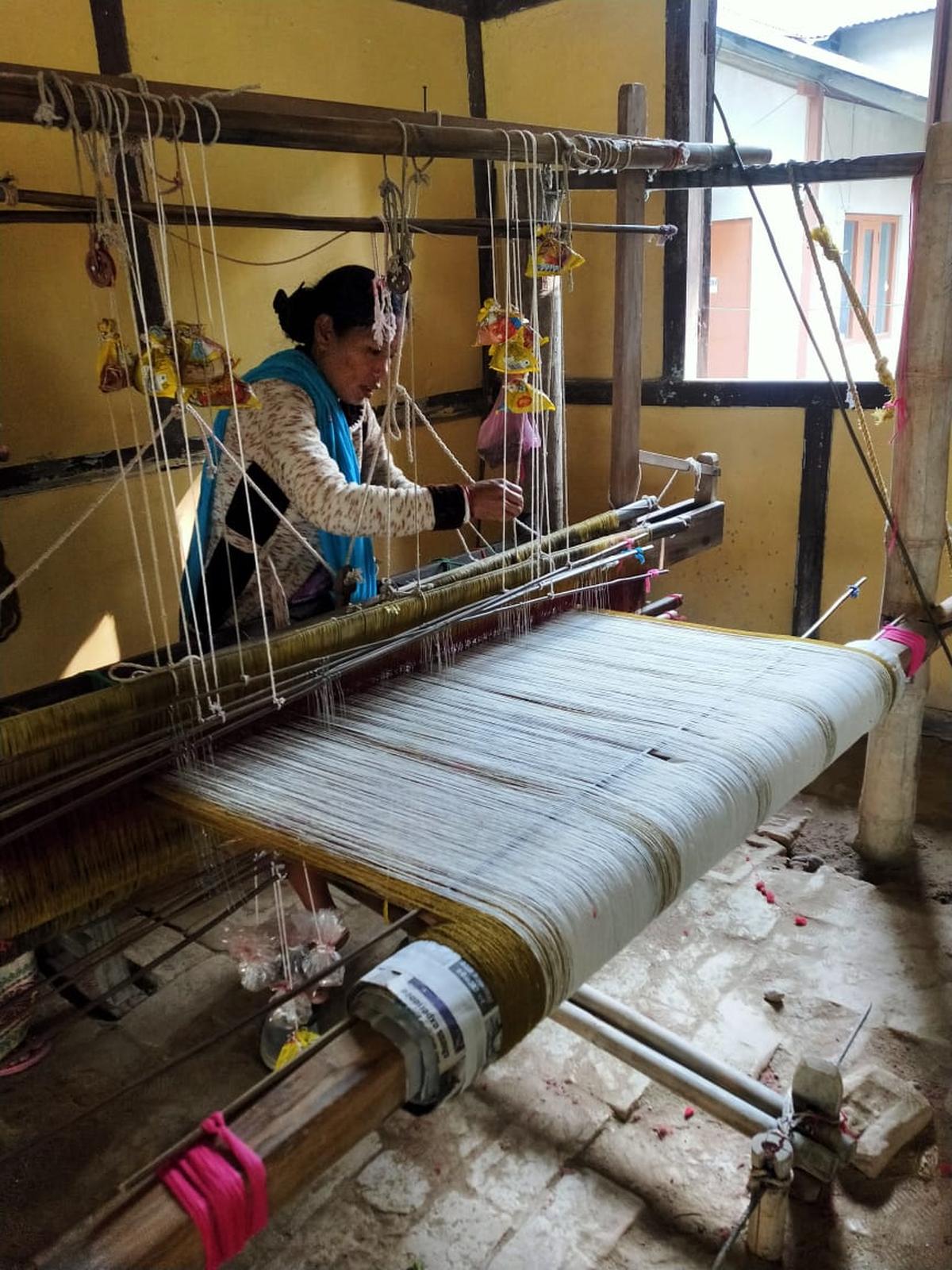 A weaver at work A weaver at work