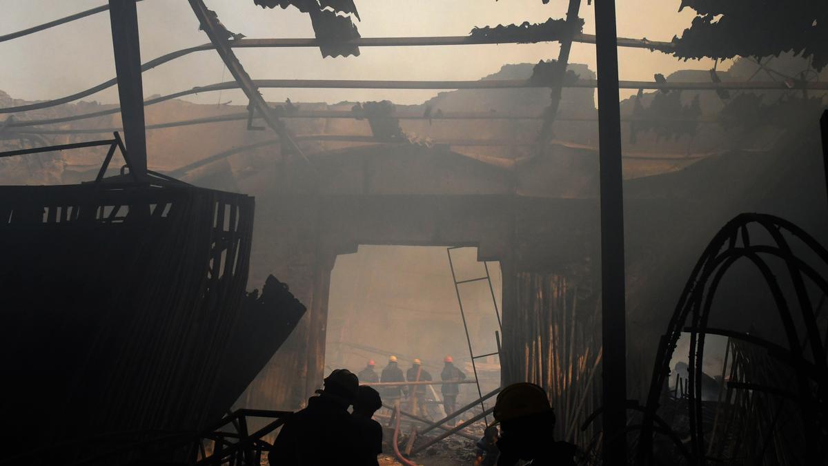 A warehouse and two adjacent properties gutted in fire mishap, no casualities