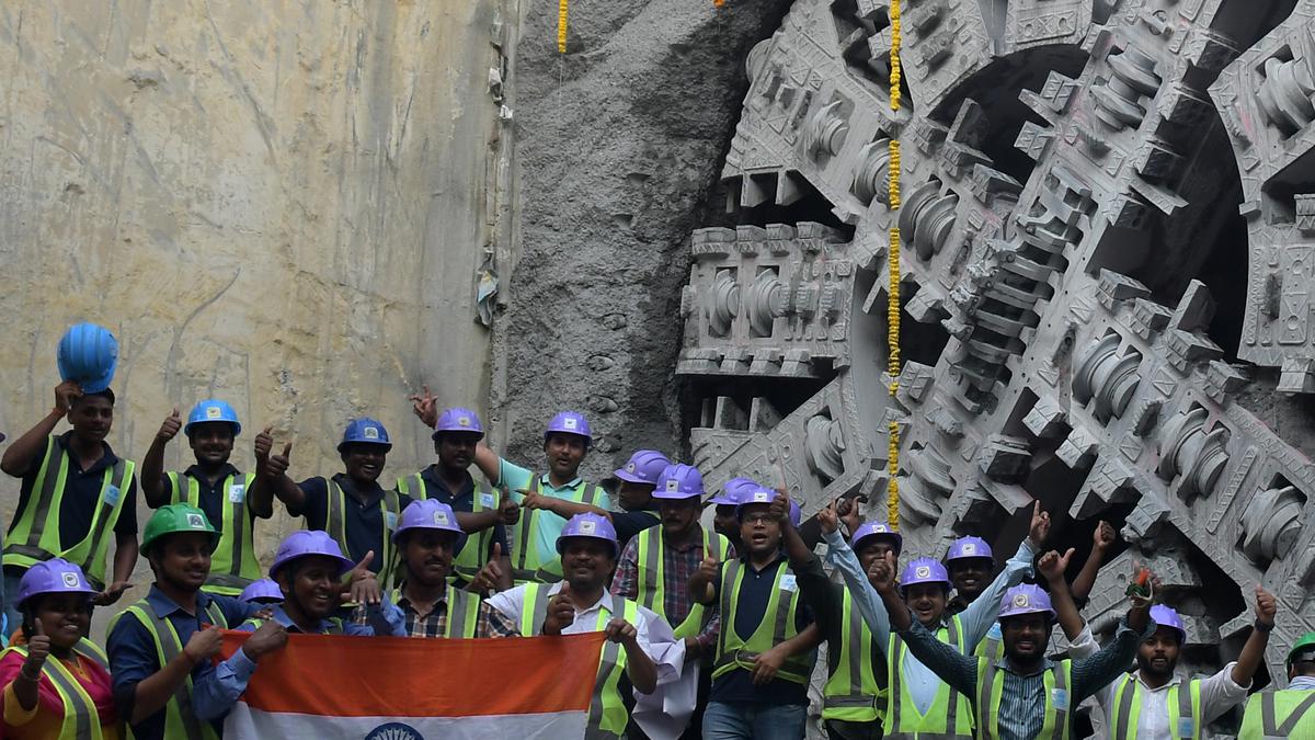 Tunnel boring machine Anaimalai achieves the first breakthrough for Chennai Metro Rail’s phase II project
