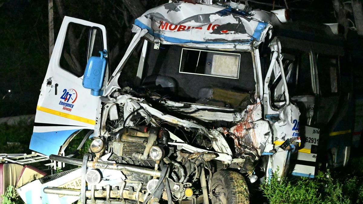 Three, including patient, killed as ambulance collides with lorry in Ramanathapuram