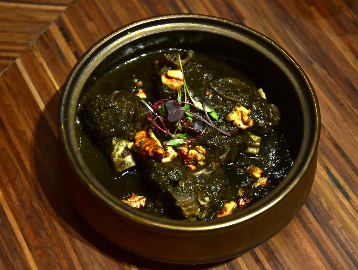 Kangra Kodiya Gosht at Taj Palace in Delhi.