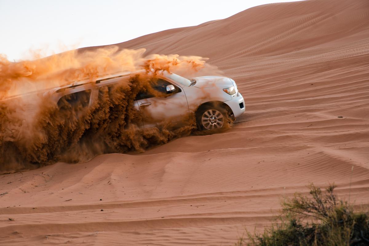 Dune bashing at Bassata desert village