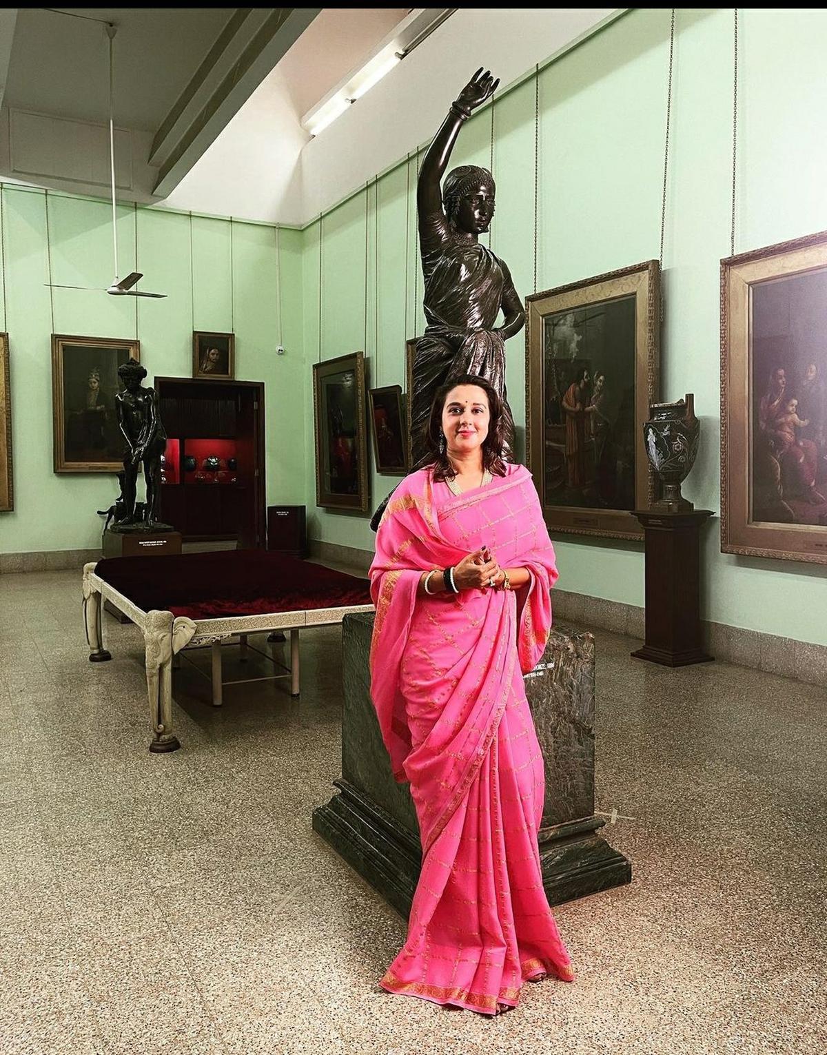 Radhikaraje Gaekwad, managing trustee, at the Maharaja Fatehsingh Museum in Vadodara. 