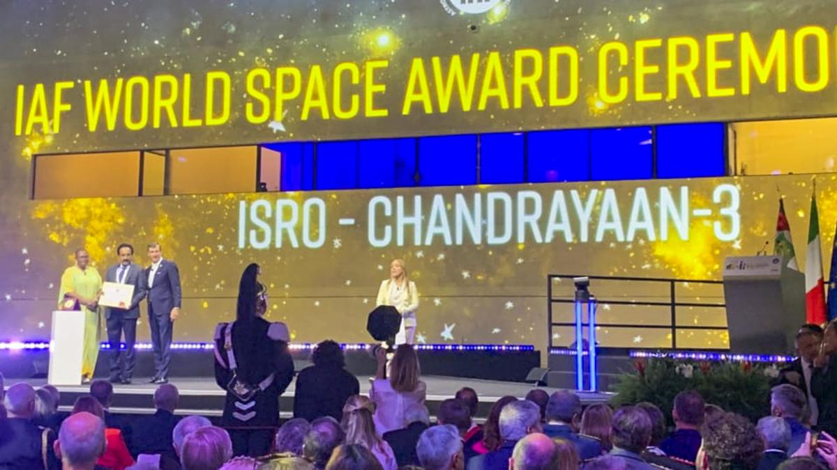 ISRO Chairman S. Somanath receives IAF World Space Award for Chandrayaan-3's remarkable achievement