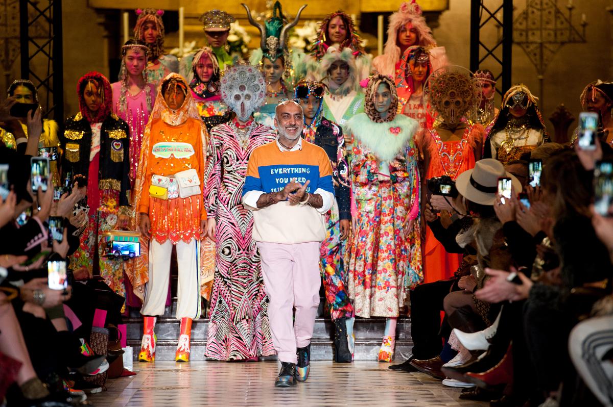 Designer Manish Arora at the Paris Fashion Week 2019.